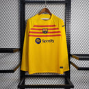 CAMISA MANGA LONGA DO BARCELONA 23/24 AMARELO