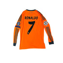 Camisa Retrô Real Madrid III 2013/14 - Manga Longa - Masculino - Adidas - Laranja