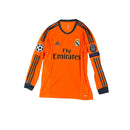 Camisa Retrô Real Madrid III 2013/14 - Manga Longa - Masculino - Adidas - Laranja